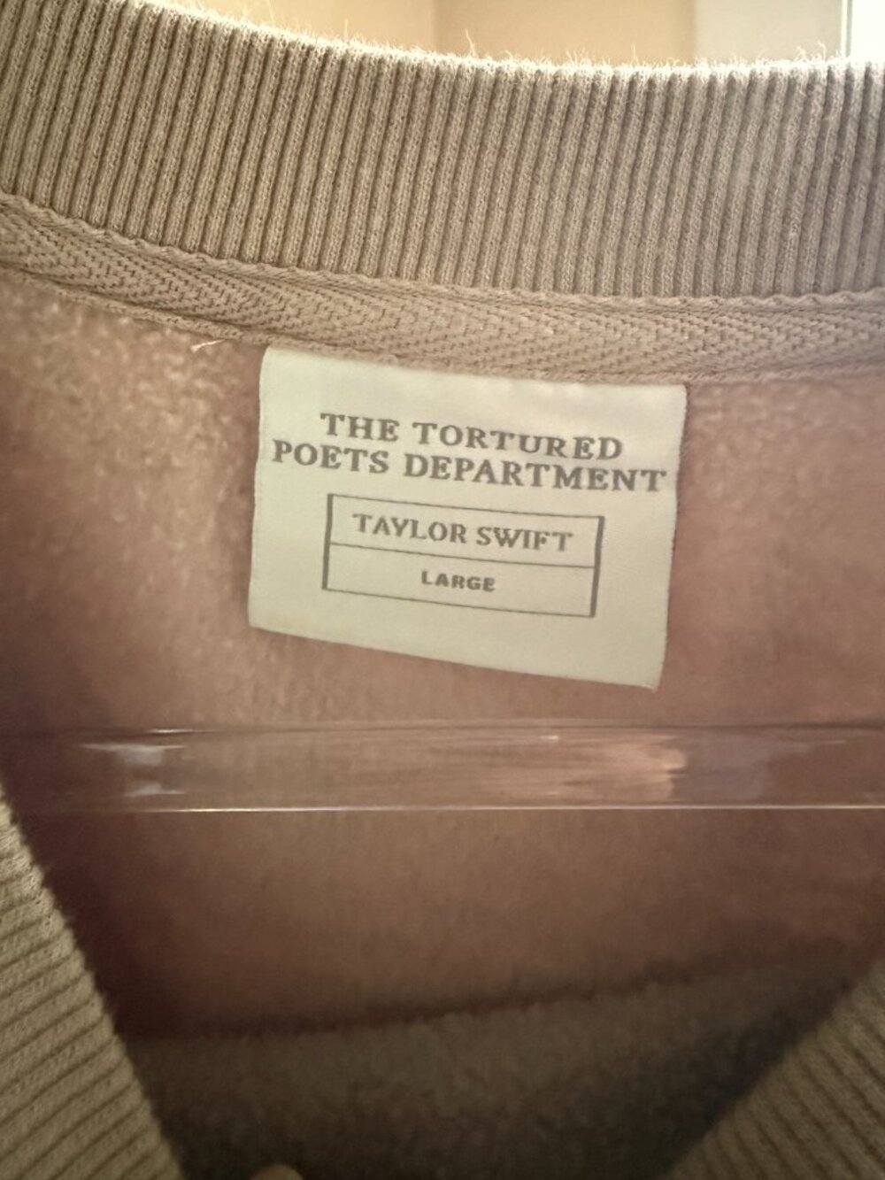 Taylor Swift Official TTPD Fortnite lyrics crewneck sweatshirt size L - Picture 4 of 4